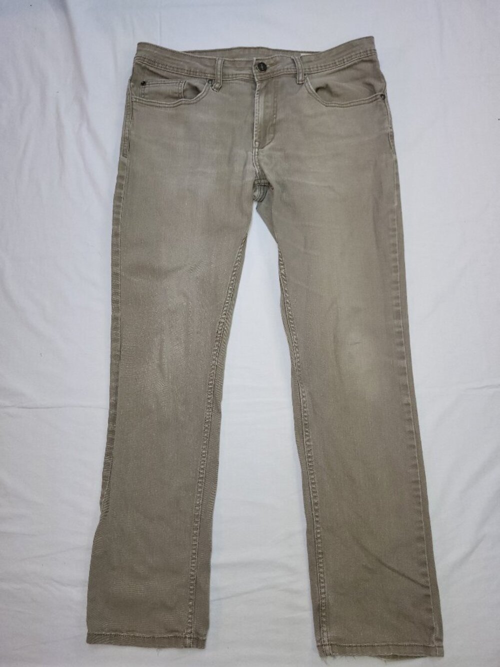 Le 31 Simons Simon-X Tan Slim Straight Stretch Pants Size 34 x 32